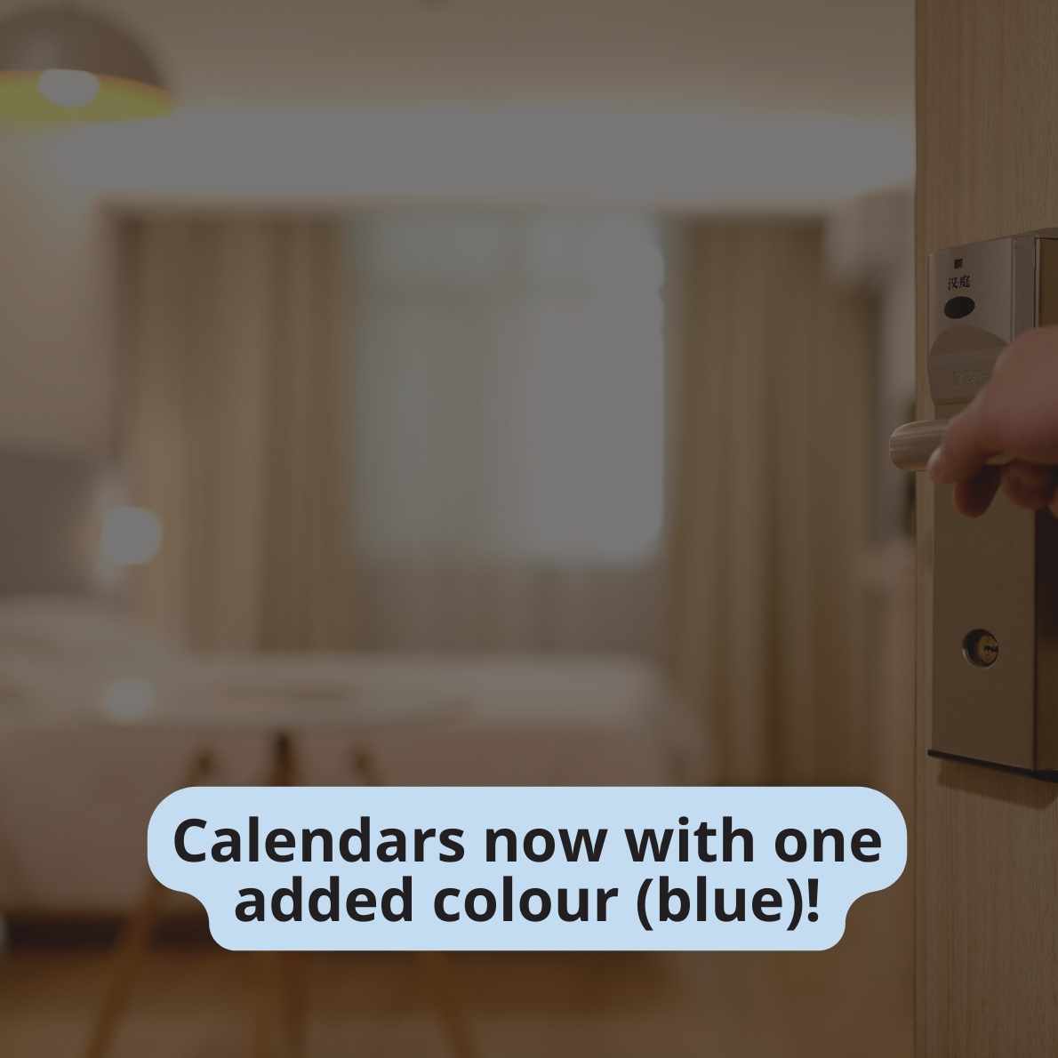 Calendar Now with one added colour with blue