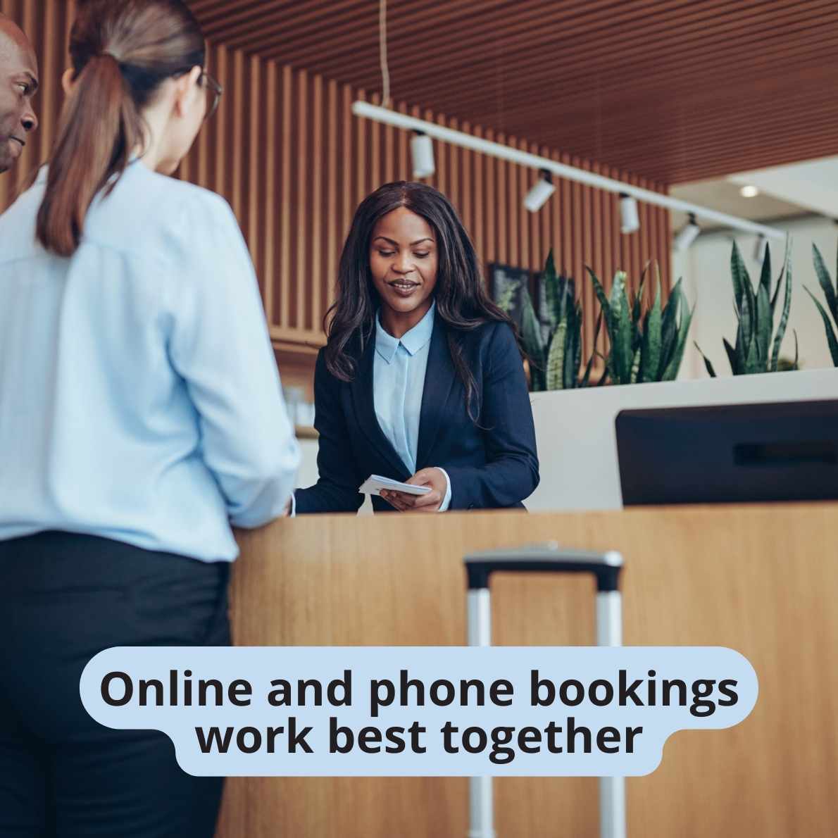 freetobook online and phone bookings work best together