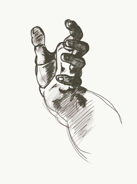 hand grab-hand illustration