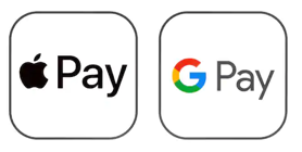 Apple Pay and google pay logos