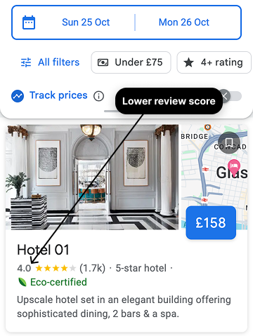 Google review score
